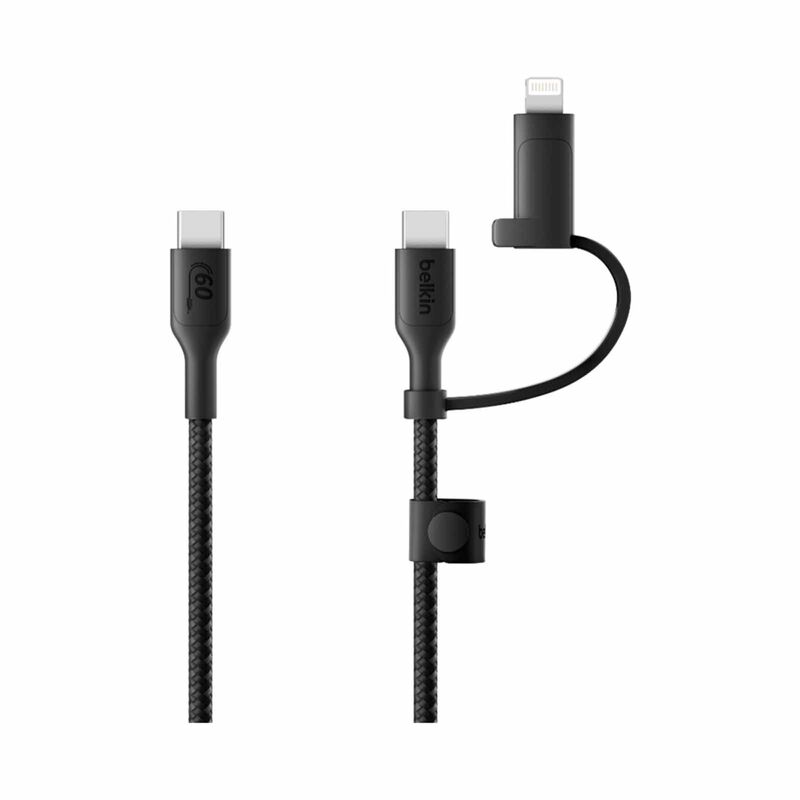BELKIN Braided Usb C To 2-in-1 Usb-c & Ltg Blk CAC003FQ1.5MBK-image 2