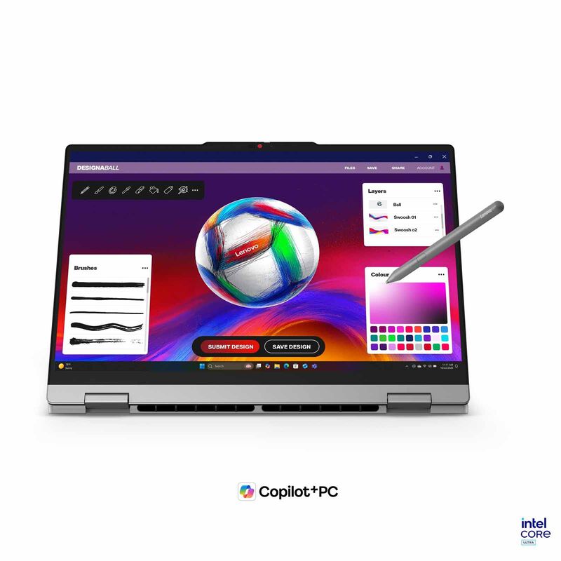 LENOVO 15.3in Wuxga Ips Intel Ultra 7 355 16gb Ram Intel Graphics 512gb Ssd Win 11 Home IDEAPAD 5 2-IN-1 15IPH11 83UL0028SB-image 2