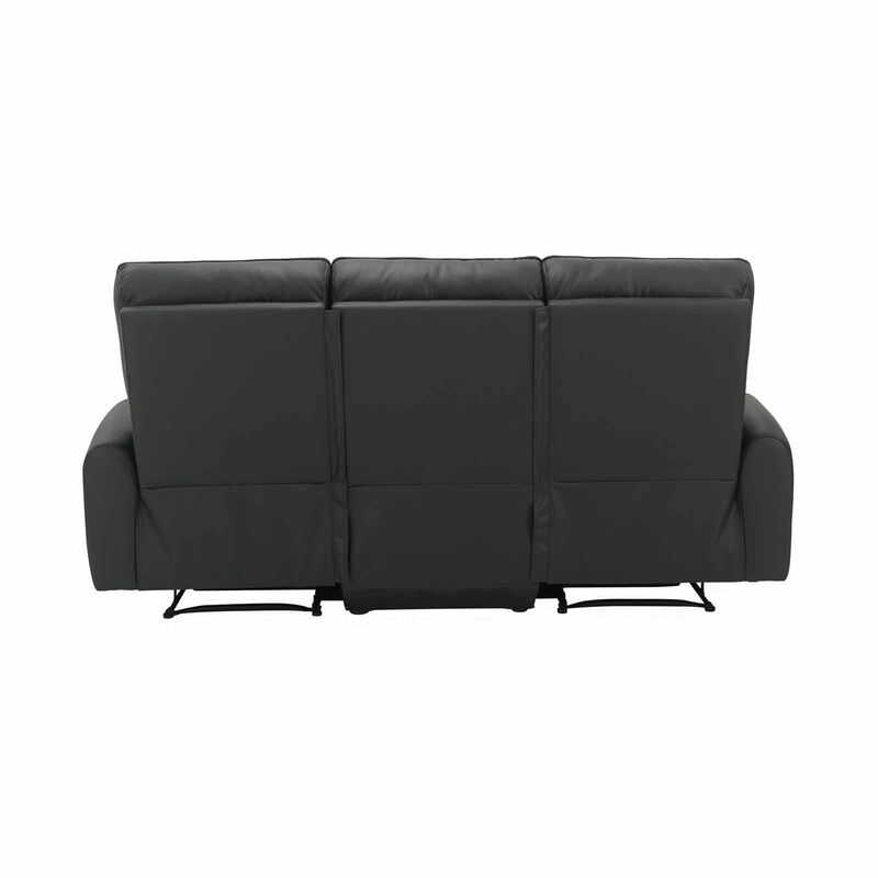 SOLOTTI 3rr-m Seater (hl) Black Half Leather Sofa RONICA-image 8