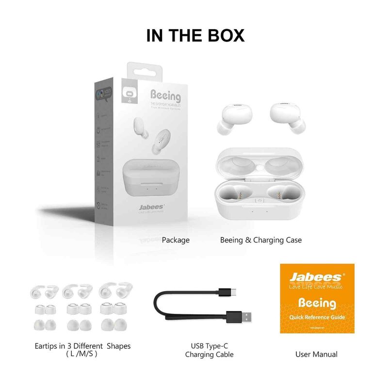 JABEES True Wireless Earbuds BEEING (WHITE)-image 8