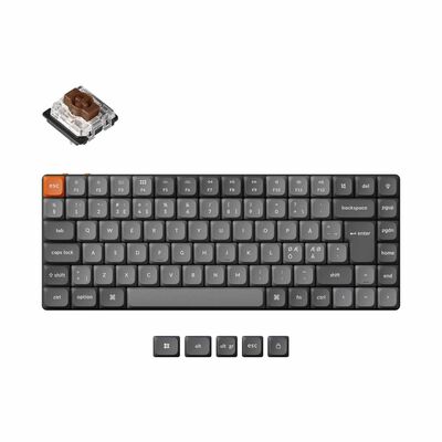 KEYCHRON Keychron K3 Max 75% 84 Key, Black, Brown Switch, Rgb Hot-swap Gateron Low Profile KYCN-K3M-H3