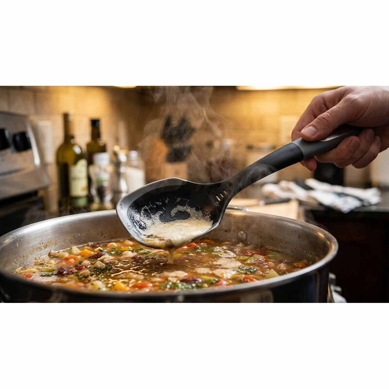 SAFICO PRO Fibreglass Nylon Cooking Spoon Silicone Edge L34cm 105SF-02-00878-image 4