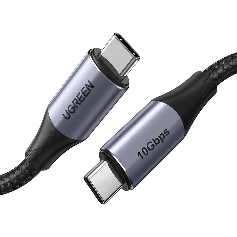 UGREEN Usb-c 3.1 M/m Gen2 5a Cable With Braided 1m (black), 240w & 10gbps 80150-image 4