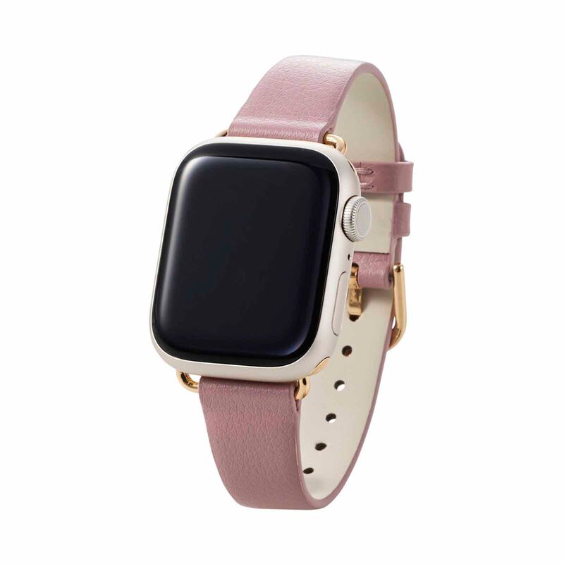 ELECOM Slim Soft Leather Apple Watch Band 41/40/38mm (pink) AW-41BDLJPN-image 4