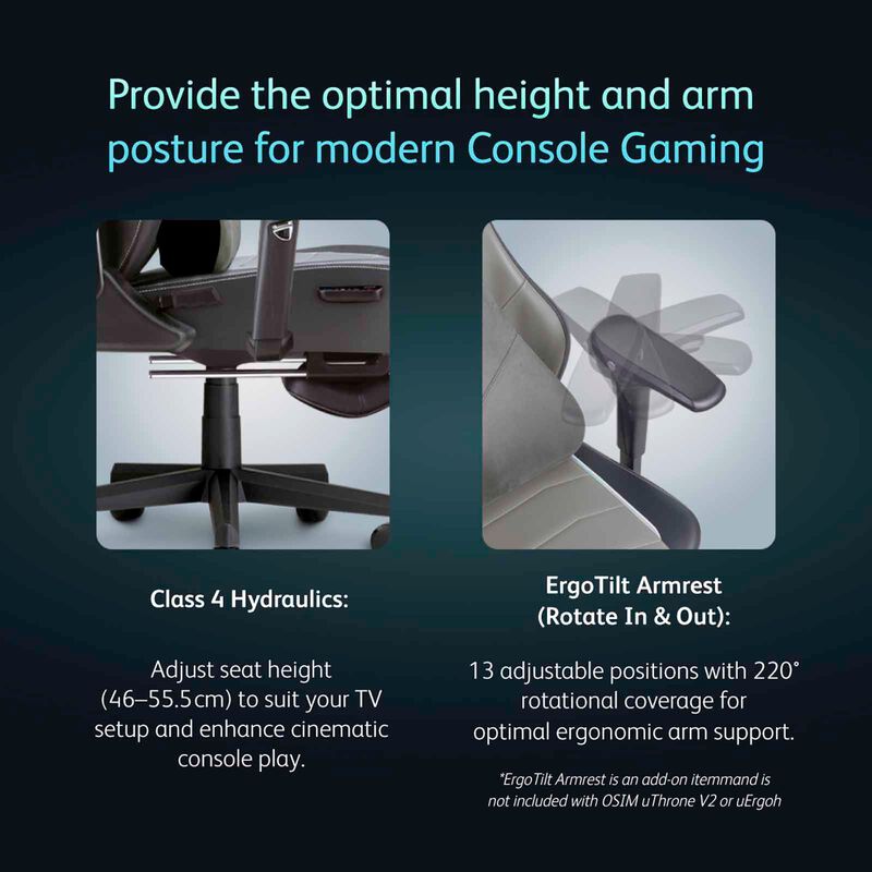 OSIM Uthrone V2 Gaming Massage Chair - Stash Blue OS-8243-BL-image 12