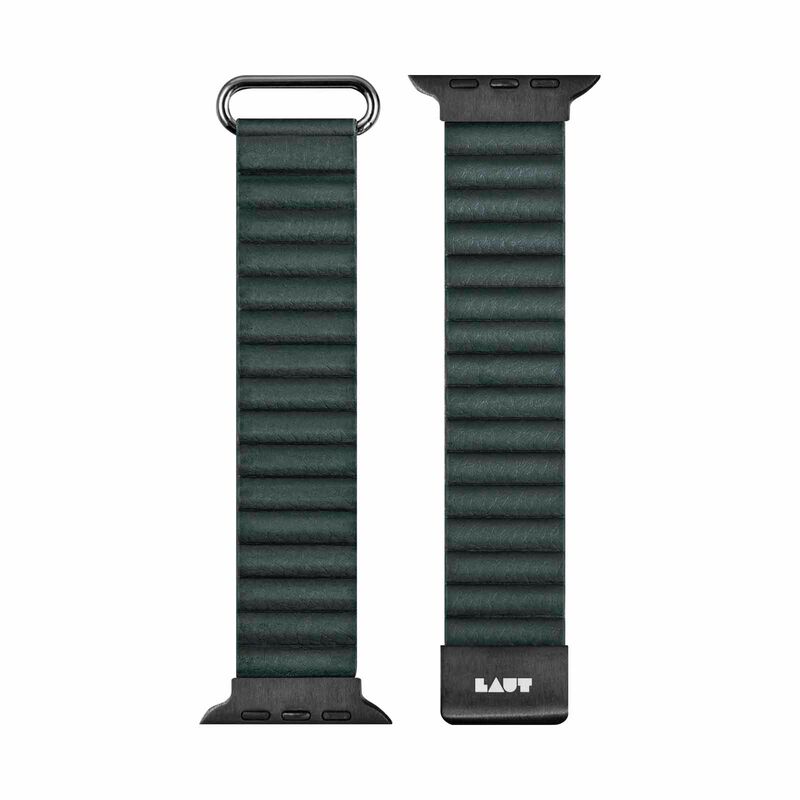 LAUT Novi Lux Apple Watch Strap (42/44/45/49mm) - Pine Green (bands Only) L_AWL_NL_GN-image 1