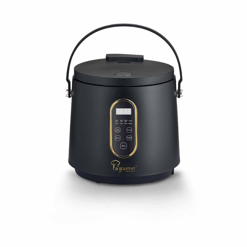 LA GOURMET 2.0l Healthy Rice Cooker - Coal Black LGELRC410764-image 1