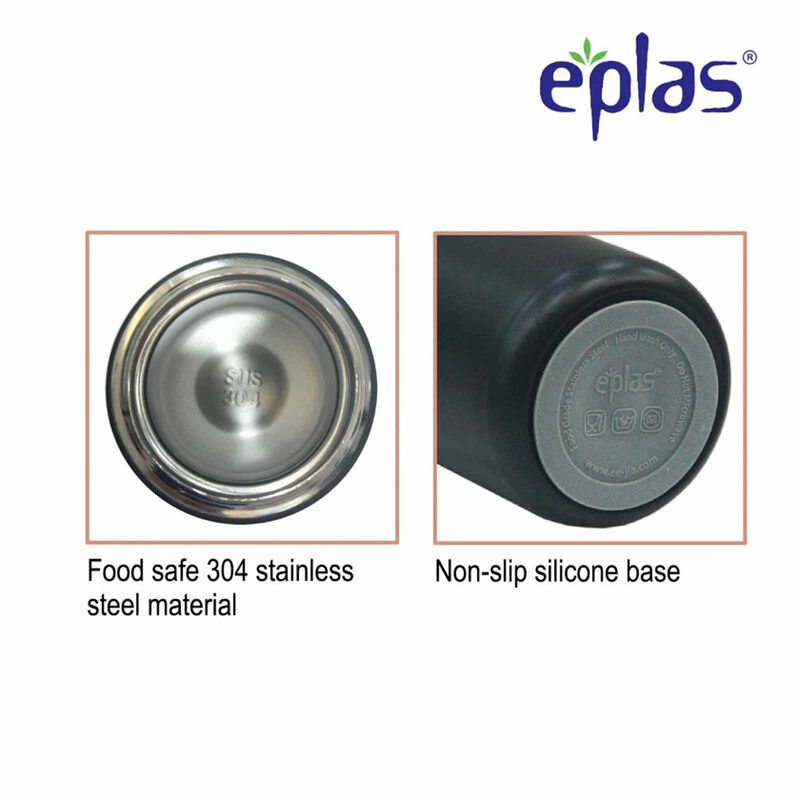EPLAS S/steel Flip Top Bottle (400ml) Ivory EVP-400-image 5