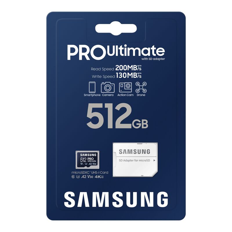 SAMSUNG Pro Ultimate 512gb 200/130mbs Microsd Card MB-MY512SA/WW-image 3