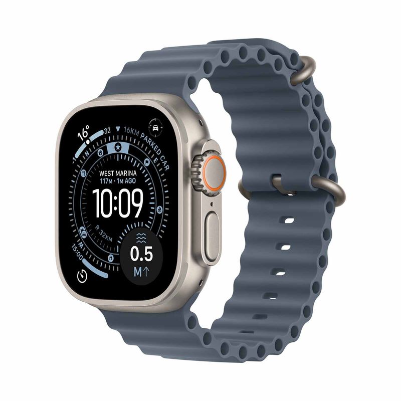 APPLE Watch Ultra 3 Gps + Cellular 49mm Natural Titanium Case With Anchor Blue Ocean Band MEWH4X/A-image 1
