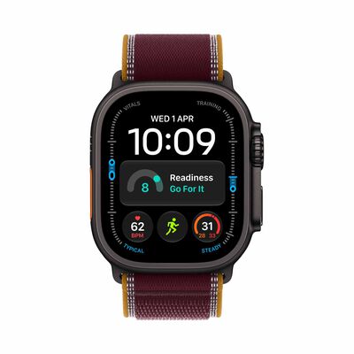 APPLE Watch Ultra 4 Gps + Cellular 49mm Black Titanium Case With Burgundy Trail Loop - S/m MJC34X/A