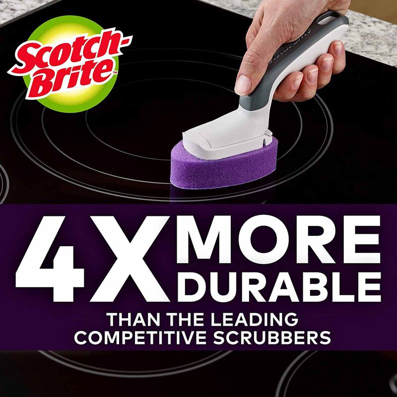 3M SCOTCHB Glass Cooktop Cleaner Wand 1wand With 2 Heads 950-CT-W-image 6