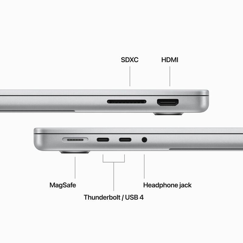 APPLE 14-inch Macbook Pro M3 Chip With 8-core Cpu And 10-core Gpu 512gb Ssd Silver MR7J3ZP/A-image 5