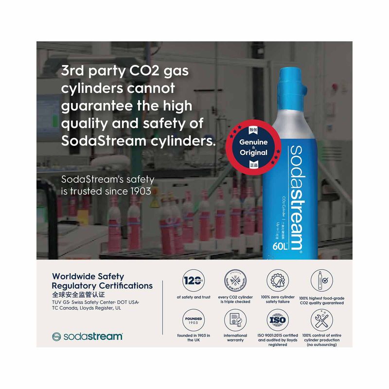 SODASTREAM Exchange Cylinder (60l) - (1-on-1 Exchange Required) EXCHANGE CYLINDER 60L - 1082250650-image 5