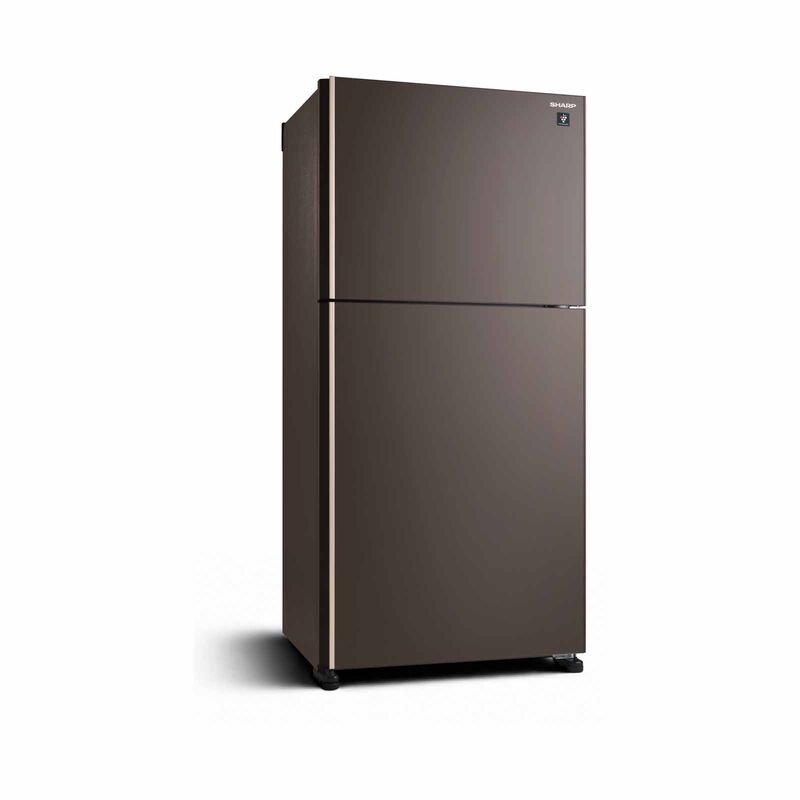 SHARP 2 Door Top Mount Fridge - Matte Brown (563l) SJ-PG55A-BR-image 2