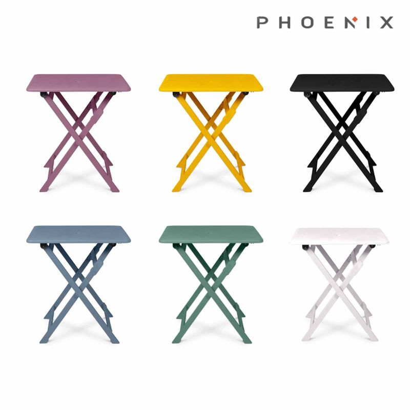 PHOENIX Flip Foldable Square Table Carrara White70 X 70 X 75.9 Cm FLIP-image 5