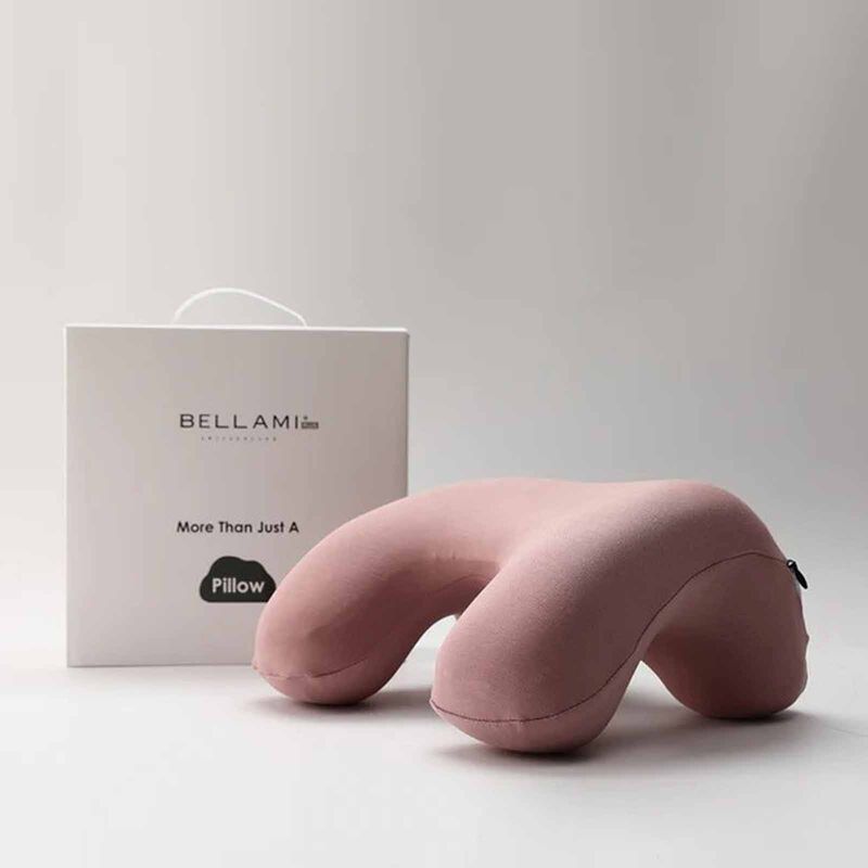 BELLAMI PL Nap Tech Memory Foam Pillow With Cover - Pink PORTABLE NAP PILLOW-image 1