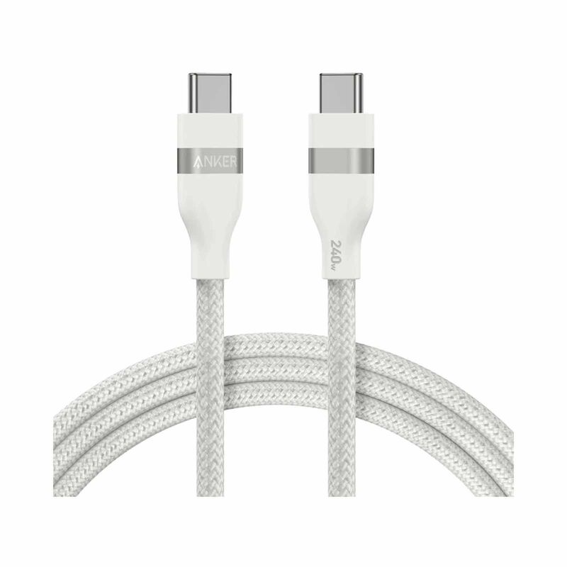 ANKER Usb-c To Usb-c Cable 240w Braided - White 6ft A82E2H22-image 1