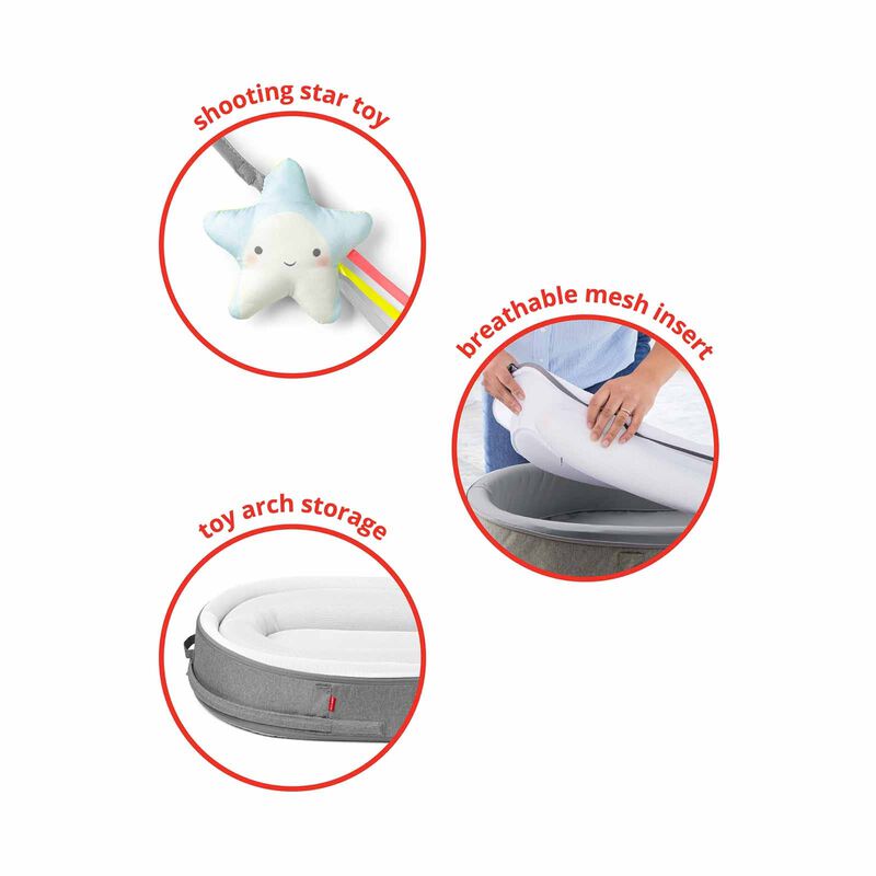 SKIP HOP Playful Retreat Baby Nest - Grey Melange SH9I745210-image 3