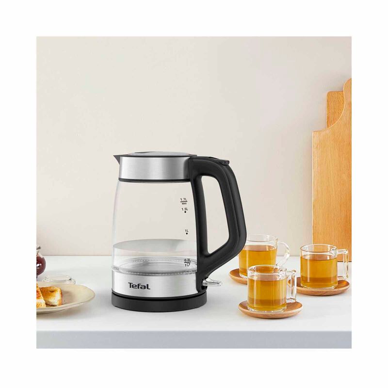 TEFAL Glass Kettle (1.7l) - Black KI6058-image 3