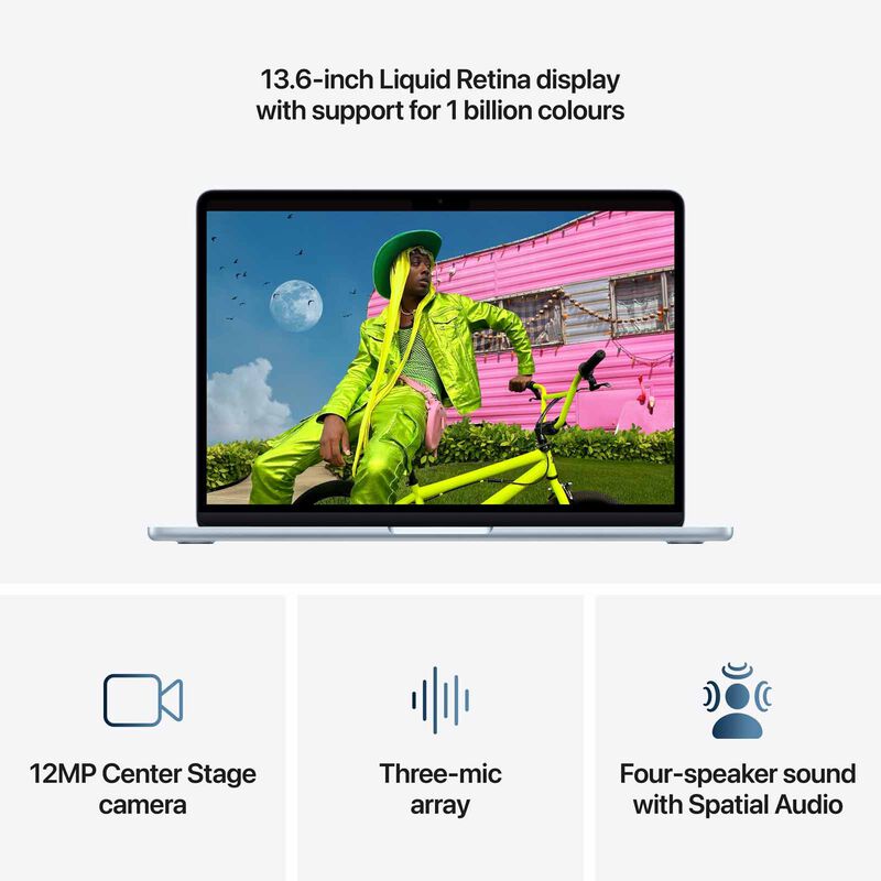 APPLE 13-inch Macbook Air: M5 Chip With 10-core Cpu And 10-core Gpu, 24gb, 1tb Ssd - Sky Blue MDHK4ZP/A-image 4
