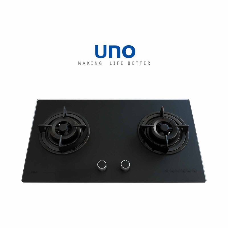 UNO 78cm 2-burner Tempered Glass Hob (exclude Installation) - Matte Black UG-7812TRSV MT/BK-image 1