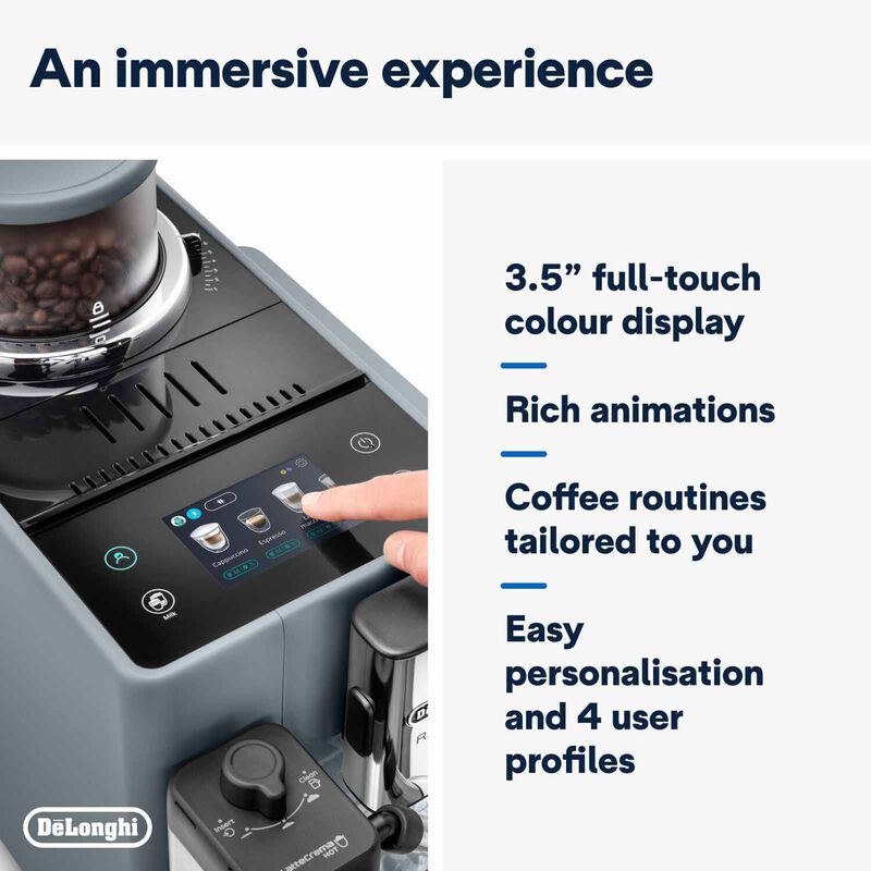 DELONGHI Rivelia Automatic Coffee Maker - Pebble Grey EXAM440.55.G-image 2