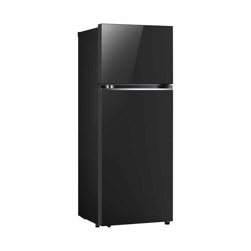 LG 2 Door Fridge -top Freezer (461l) Black Glass Col GT-B4604BM-image 2