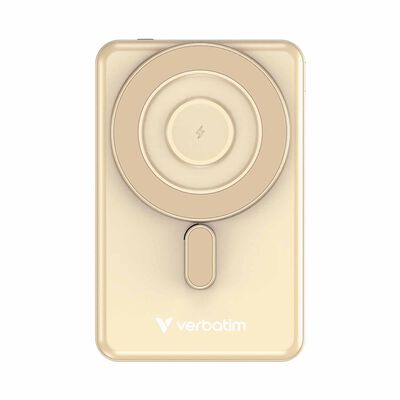 VERBATIM Powerbank Magnetic Wireless Charge 5000mah 2 X C Stand Gold VM32253