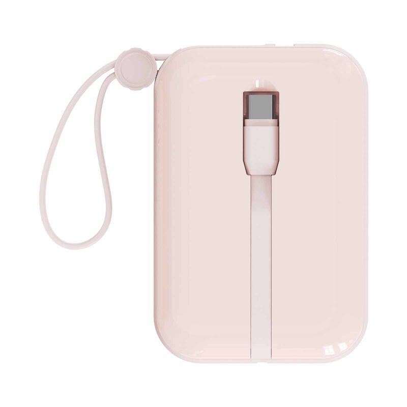 PHILIPS Powerbank 10000mah Super Mini Series With Cable 2c Pink DLP2228CP/00-image 2