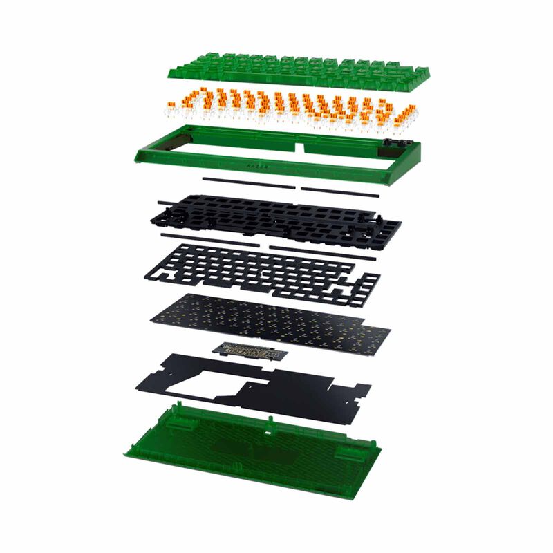 RAZER Blackwidow V4 75% - Hot-swappable Mechanical Gaming Keyboard - Phantom Green Edition - Us Layout - RZ03-05003300-R3M1-image 11