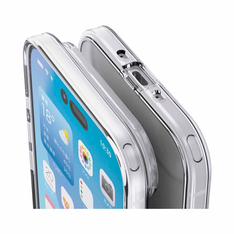 ELECOM Iphone 17 Air Hybrid Case Glass Standard With Metal Ring PM-A25BHVCG1CR-image 4