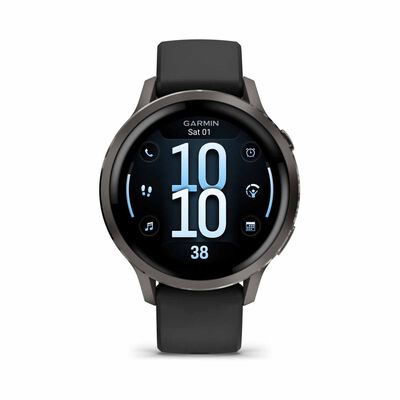 GARMIN Venu 4 - 41mm Slate With Black Silicone Band GM-010-03013-42