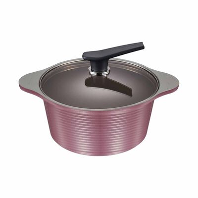 HAPPYCALL Onde Ih 24cm High Stock Pot - Purple 4003-1229