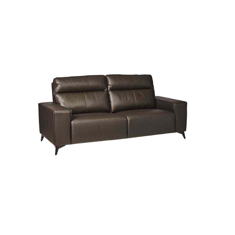 SOLOTTI 3 Seater (hl) Dk Brown Half Leather Sofa EMMALINE-image 2