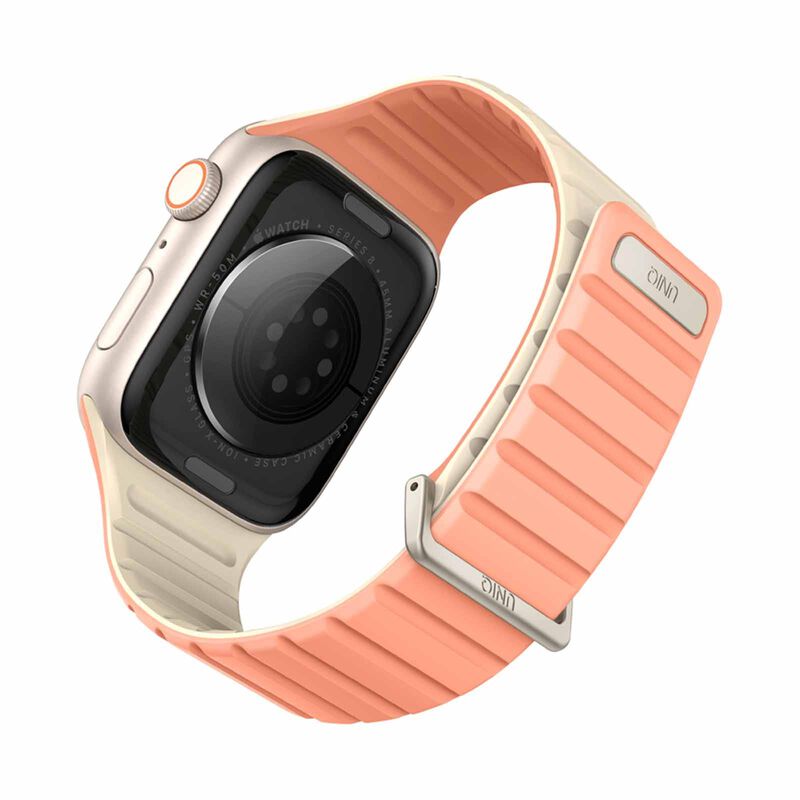 UNIQ Revix Evo Reversible Magnetic Apple Watch Strap 41/40/38mm - Crepe (crepe Pink/ivory) UNIQ-41MM-REVECPNKIVY-image 3