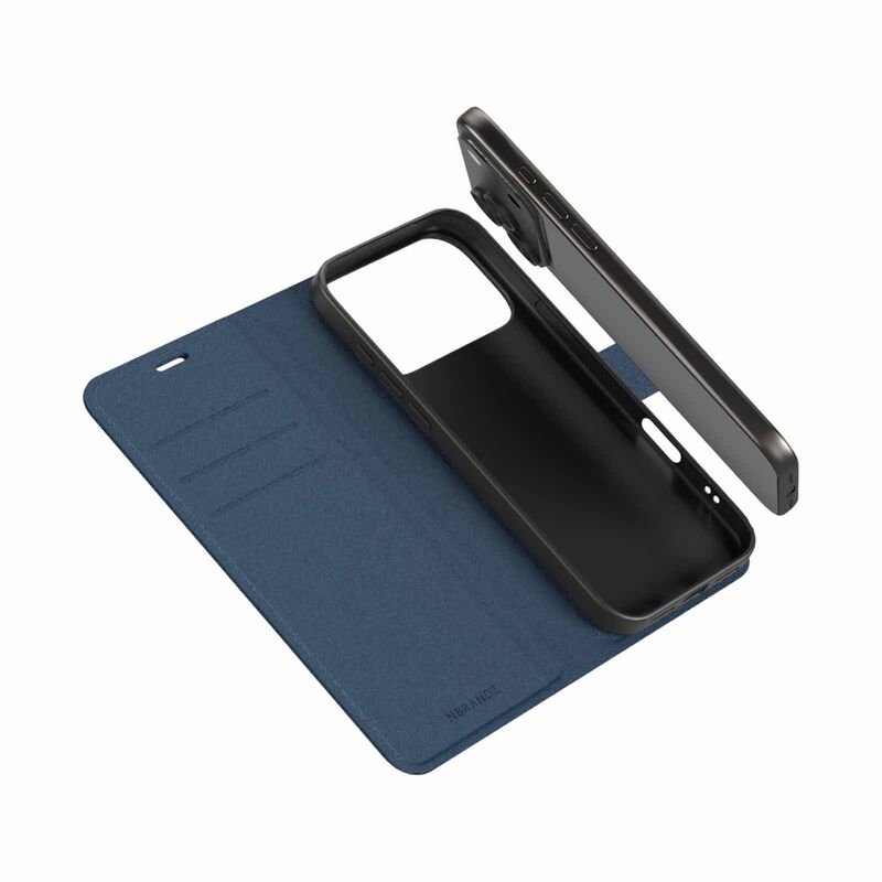 N.BRANDZ Folio Leather Wallet Case For Iphone 17 Pro Max-navy Blue N-FOLIO-IP17PM-NB-image 2