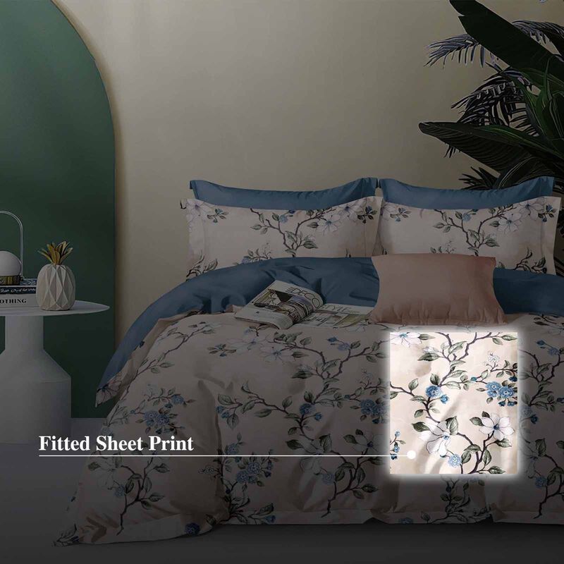 HILLCREST Hillcrest I 988tc Comfylux I Printed I Single Fitted Sheet Set I Magnolia ( Oe ) 7467 - B I S I FS I MAGNOLIA-image 2