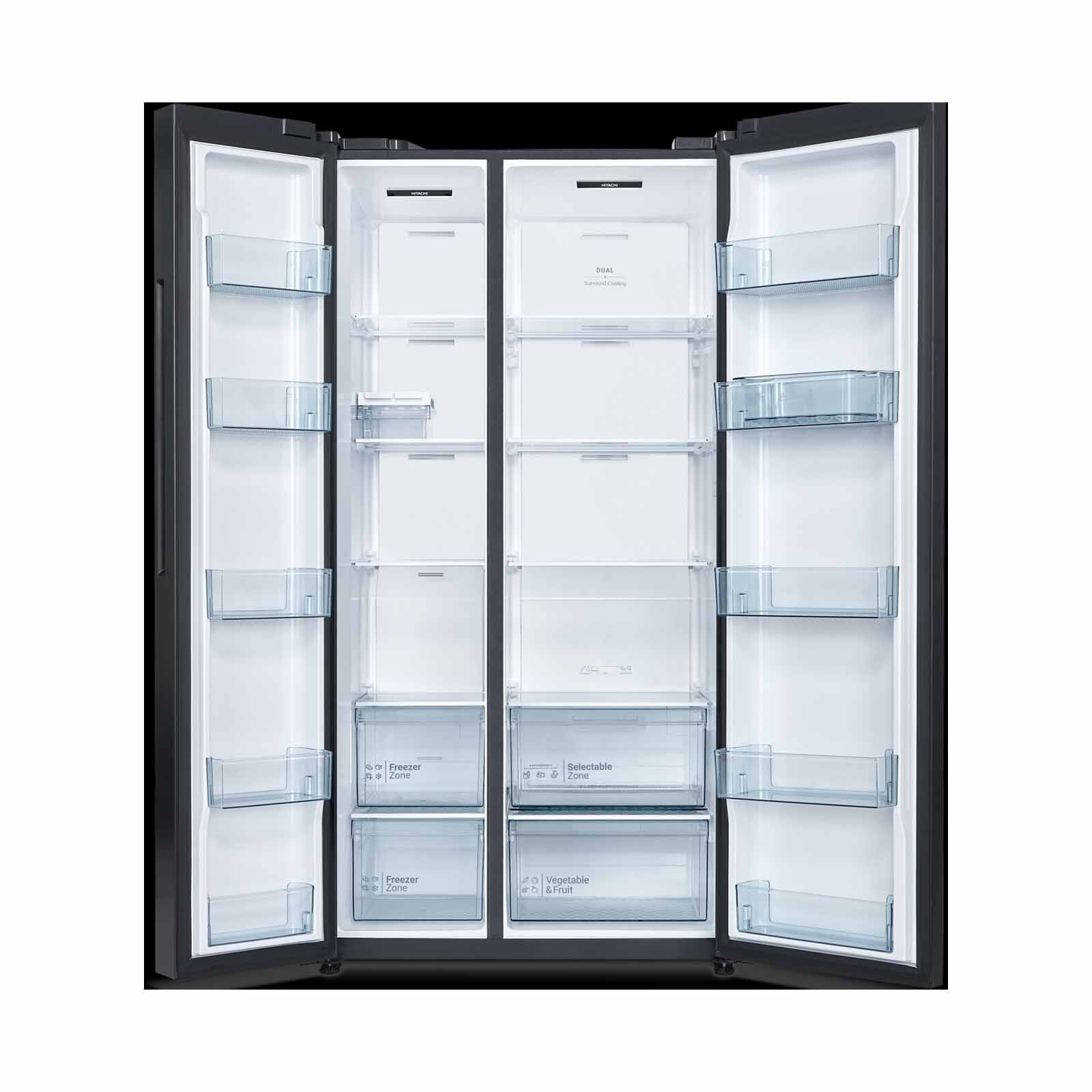 Shop HITACHI Side By Side Door Fridge - Mid Night Shine ( 656l