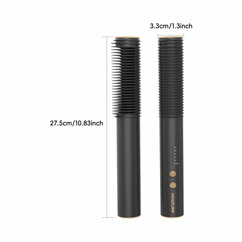KOIZUMI Silk Straight Hot Iron Comb - Black KHR-G650/KD-image 4
