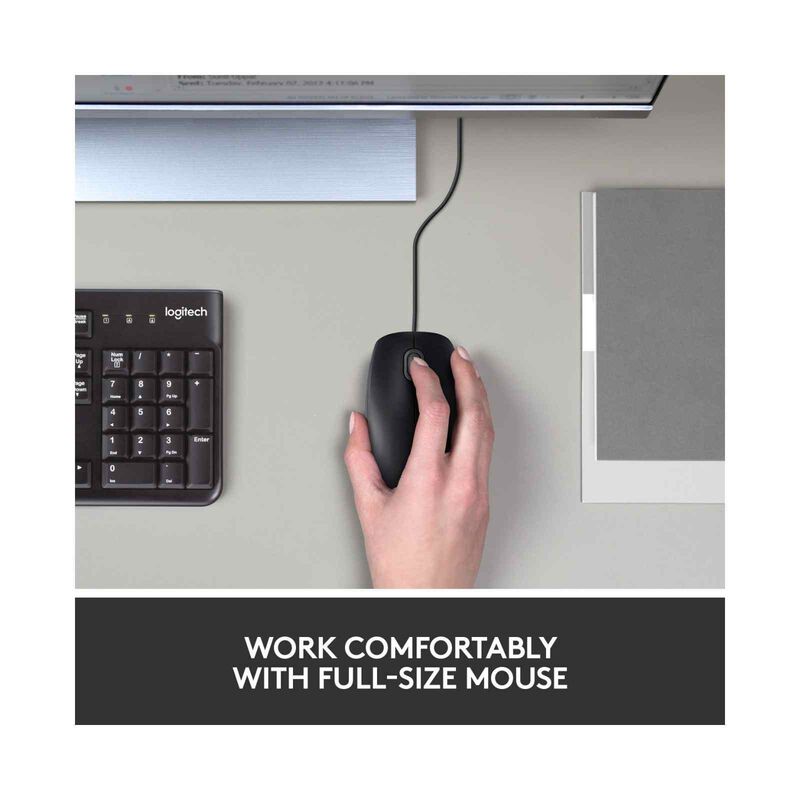 LOGITECH M100r Usb Wired Mouse Blk Carton Box 3y 910-006765-image 2