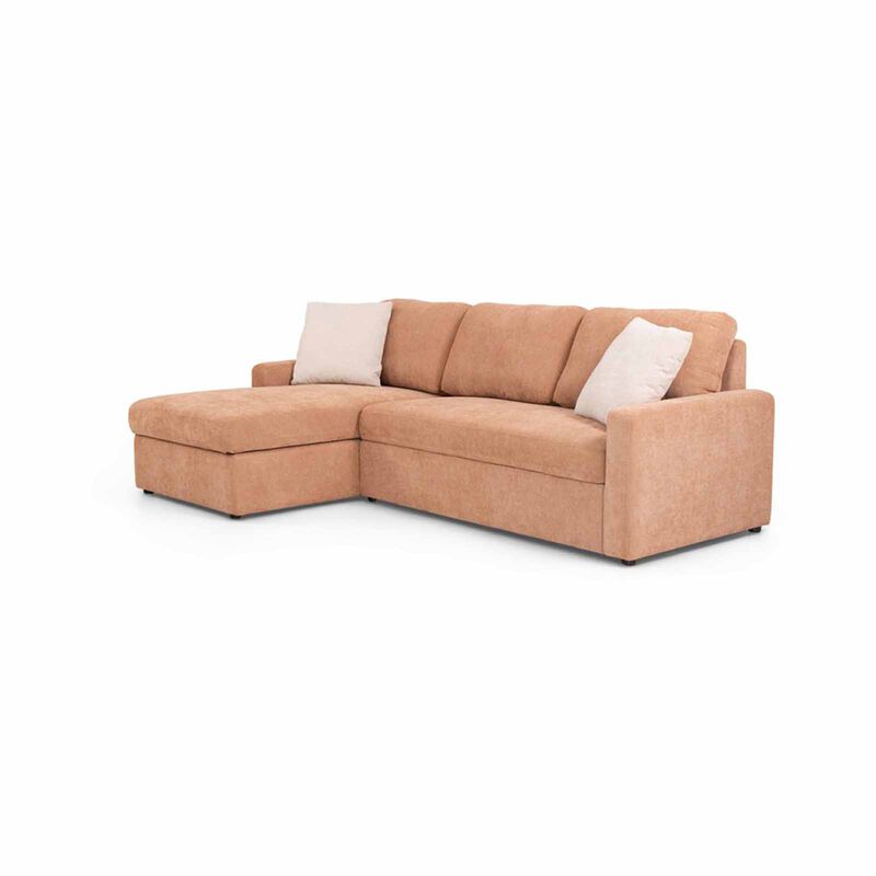 MUZE L Shaped Storage (fab) Left Cat A Light Brown Fabric Sofa HARPER-image 3