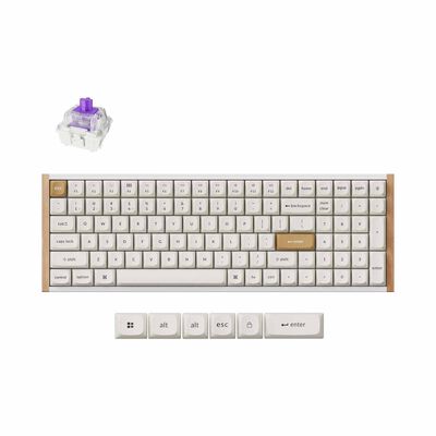 KEYCHRON K4 He Wireless Magnetic Switch Custom Keyboard, 96% 104 Key, White Full Assembled, Rgb, Hot-swap, Ha KYCN-K4H-Q1