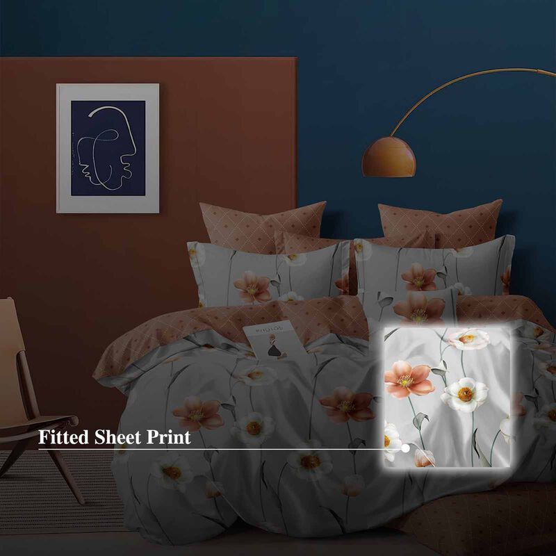 HILLCREST Hillcrest I 988tc Comfylux I Printed I Queen Fitted Sheet Set I Floralbreeze ( Oe ) 6832 I Q I FS I FLORALBREEZE-image 4