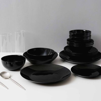 LA GOURMET Pearl Luxe 20pcs Dinner Set - Black LGPAL434876