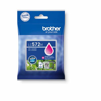 BROTHER Standard Yield Magenta Cartridge Yields 550 Pages LC572M