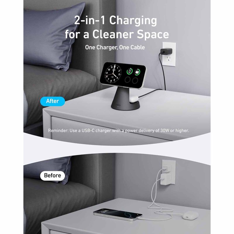 ANKER Maggo Wireless Charger Stand 2-in-1 A25M7H11-image 5