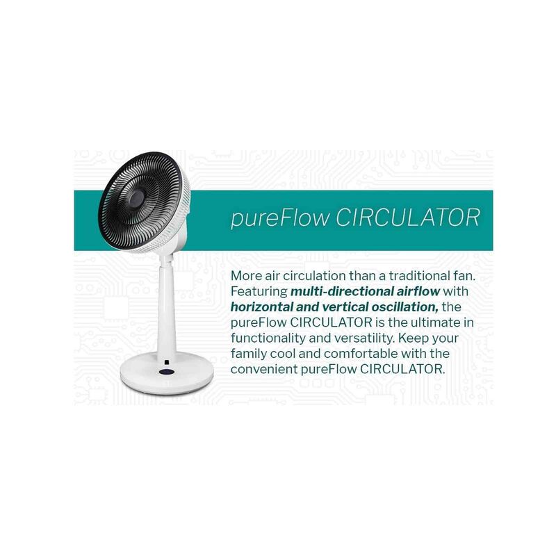 PUREFLOW 12 In Dc Circulator Stand Fan (white) CIRCULATOR-image 5