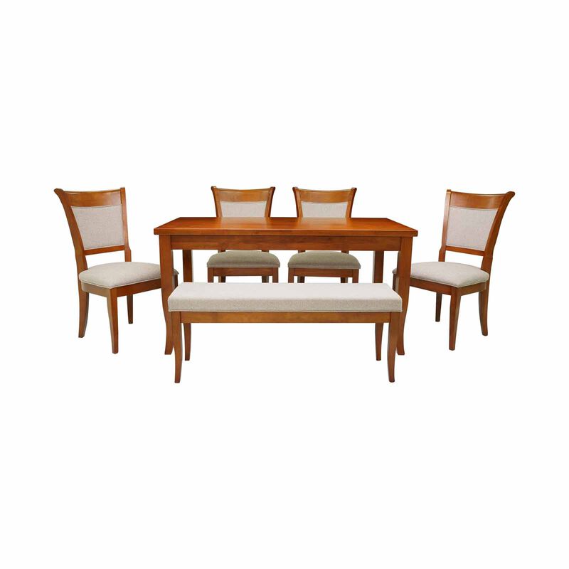 6 Piece Dining Set (wenge) NEW KAMIYAH-image 1
