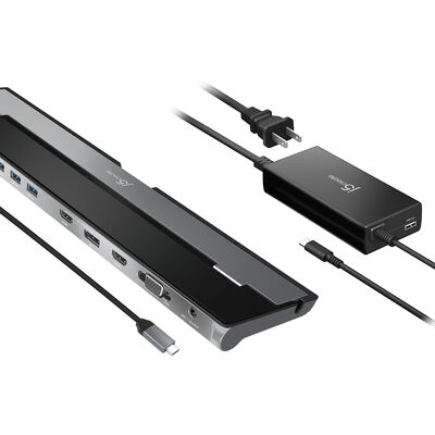 J5CREATE Usb-c Triple Monitors Docking Station With Power Adapter Included JCD543P